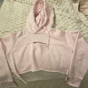 Pink Gymshark cropped hoodie barely worn